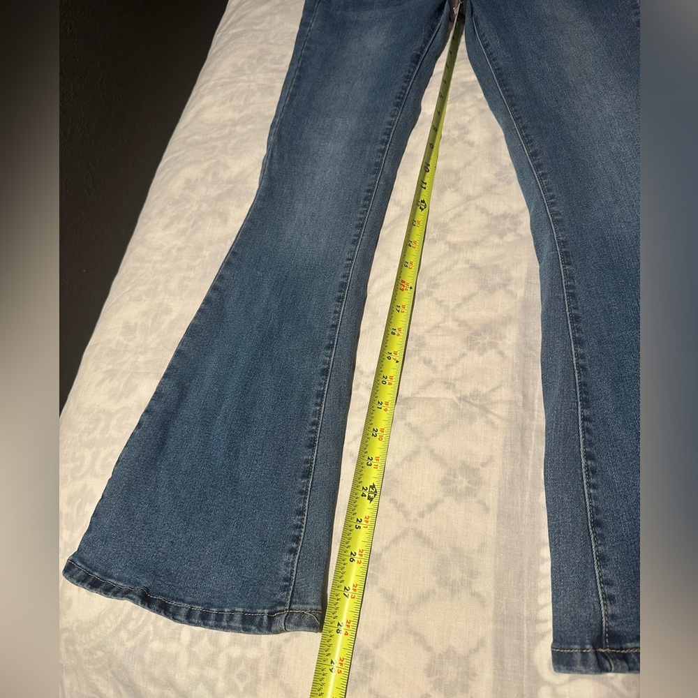 Blue savvy Classic Blue Flare Jeans for Women - Picture 7 of 9